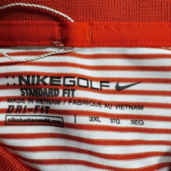 Nike Golf Syracuse Orange Football Polo Shirt Men 3XL Stripes Standard Fit NWT - Picture 5 of 11